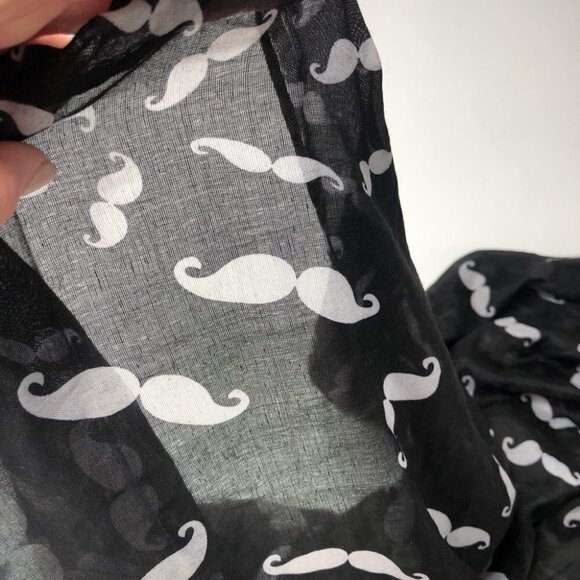 MOUSTACHE Lover BUNDLE - Scarf Erasers Coasters Pin Ring Steering Wheel Cover - Picture 11 of 15